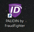 A purple and white logo
Description automatically generated